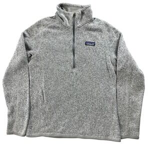 Patagonia Better Sweater 1/4 Zip Fleece Pullover Womens Medium Gray 25618